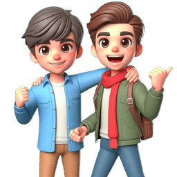 3d icon of a guy writing on a notepad with a pencil